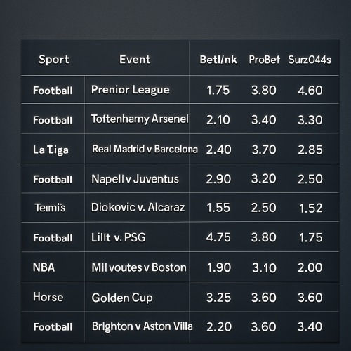 Des cotes de paris sportifs